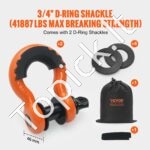 76,2 mm x 6,1 m (3″ x 20 ft) traukimo diržas – 16 329 kg MBS, su D kilpomis ir laikymo maišeliu - Image 6