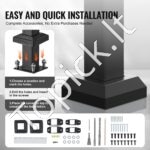 Metaliniai laiptų turėklai su skersine atrama, 2 vnt., 103 cm ilgis, 2 pakopoms - Image 3