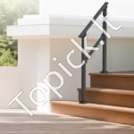 Metaliniai laiptų turėklai su skersine atrama, 2 vnt., 103 cm ilgis, 2 pakopoms - Image 7