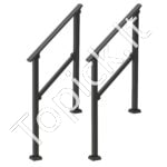 Metaliniai laiptų turėklai su skersine atrama, 2 vnt., 103 cm ilgis, 2 pakopoms - Image 6