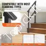 Metaliniai laiptų turėklai su skersine atrama, 103 cm ilgis, 1–2 pakopoms - Image 4