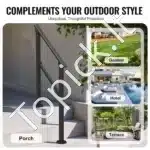 Metaliniai laiptų turėklai su skersine atrama, 103 cm ilgis, 1–2 pakopoms - Image 5