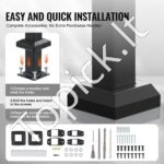 Metaliniai laiptų turėklai su skersine atrama, 138 cm ilgis, 4–5 pakopoms - Image 3