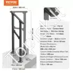 Metaliniai laiptų turėklai su skersine atrama, 68 cm ilgis, 1–2 pakopoms - Image 6