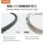 3,18 mm nerūdijančio plieno trosas 152,4 m (7x7) - Image 8