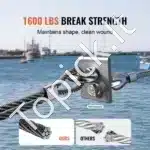 3,18 mm nerūdijančio plieno trosas 152,4 m (7x7) - Image 6