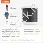 3,18 mm nerūdijančio plieno trosas 152,4 m (7x7) - Image 3