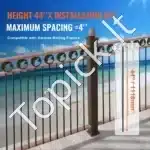 Metaliniai turėklų balustrai laiptams, 11 vnt., 111,8 cm aukščio, aliuminio lydinys, su montavimo varžtais - Image 2