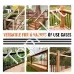 Metaliniai turėklų balustrai laiptams, 11 vnt., 111,8 cm aukščio, aliuminio lydinys, su montavimo varžtais - Image 5