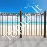 Metaliniai turėklų balustrai laiptams, 11 vnt., 111,8 cm aukščio, aliuminio lydinys, su montavimo varžtais - Image 7