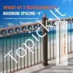 Metaliniai turėklų balustrai laiptams, 31 vnt., 111,8 cm aukščio, kvadratinio profilio, aliuminio lydinys - Image 2