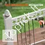 Metaliniai turėklų balustrai laiptams, 31 vnt., 111,8 cm aukščio, kvadratinio profilio, aliuminio lydinys - Image 4