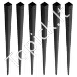 Metaliniai turėklų balustrai laiptams, 31 vnt., 111,8 cm aukščio, kvadratinio profilio, aliuminio lydinys - Image 8