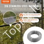 1,8 mm T316 nerūdijančio plieno trosas ~91,5 m, 7×7 konstrukcija - Image 8