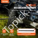 Sintetinis vinies lynas 9,5 mm x 30,5 m (26 500 lbs) su „Ram’s‑horn“ kabliu - Image 8