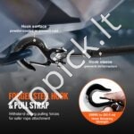 Sintetinis vinies lynas 9,5 mm x 30,5 m (26 500 lbs) su „Ram’s‑horn“ kabliu - Image 7