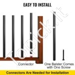 Metaliniai balkonų ir laiptų turėklų balustrai, 101 vnt., 66 cm aukščio, aliuminio lydinio - Image 6