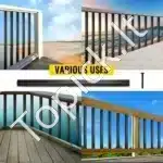 Metaliniai balkonų ir laiptų turėklų balustrai, 101 vnt., 66 cm aukščio, aliuminio lydinio - Image 7