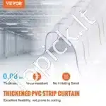 4 572 × 20 cm skaidri rifliuota PVC juostinė užuolaida (2 mm storio) - Image 8