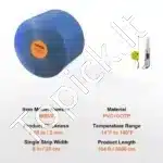 5000 × 20 cm pramoninė skaidri PVC juostinė užuolaida (2 mm storio, 50 m ritinys) - Image 3