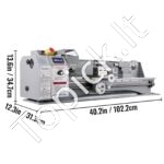 Mini metalo tekinimo staklės 220 × 750 mm, 1100 W, skaitmeninis LED ekranas - Image 3