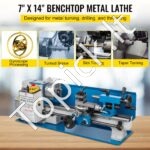 Mini metalo tekinimo staklės 180 × 350 mm, 550 W, skaitmeninis ekranas, LED lempa - Image 8