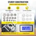 Mini metalo tekinimo staklės 210 × 400 mm, 750 W, skaitmeninis ekranas, LED lempa - Image 7