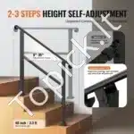 Metaliniai laiptų turėklai su skersine atrama, 101,6 cm ilgis, 2–3 pakopoms - Image 2