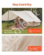 3 × 2 × 2 m pripučiama stovyklos palapinė 3–5 asm. su pompa - Image 5