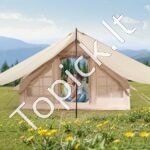 3 × 2 × 2 m pripučiama stovyklos palapinė 3–5 asm. su pompa - Image 2