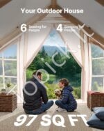 3 × 3 × 2,3 m pripučiamas glamping stovyklos palapinės namelis 4–6 asm. su pompa - Image 6