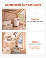 3 × 3 × 2,3 m pripučiamas glamping stovyklos palapinės namelis 4–6 asm. su pompa - Image 3