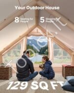 4 × 3 × 2 m pripučiamas palapinės namelis 5–8 asm. su pompa - Image 6