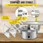 K11–100 3‑čekių tekinimo staklių griebtuvė Ø100 mm - Image 4