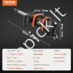 Pneumatinis smūginis veržliasukis 25,4 mm kvadratas, 203 mm prailginta angoje, iki 7000 Nm sukimo momento - Image 3