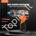 1193 Nm pneumatinis smūginis veržliaraktis 12,7 mm kvadrato, 7500 aps./min - Image 9