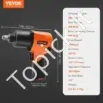 1193 Nm pneumatinis smūginis veržliaraktis 12,7 mm kvadrato, 7500 aps./min - Image 4