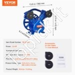 3 AG dvicilindris kompresoriaus galvutės agregatas – 116 PSI, 5,8 CFM (164 L/min) - Image 3