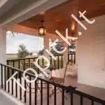 Metalinės turėklų atramos stulpelis, 91 x 4 x 4 cm, be skylių, juodos spalvos, 1 vnt. - Image 7