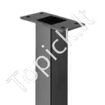 Metalinės turėklų atramos stulpelis, 91 x 4 x 4 cm, be skylių, juodos spalvos, 1 vnt. - Image 8