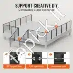 Metalinė turėklų atramos stulpelis balkonui, 107 x 2,54 x 5 cm, juodos spalvos - Image 4