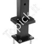 Metalinė turėklų atramos stulpelis balkonui, 107 x 2,54 x 5 cm, juodos spalvos - Image 8