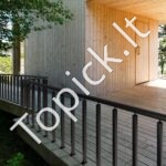 Nerūdijančio plieno turėklų stulpelis, 106,7 x 5 x 5 cm, su milteliniu padengimu, 136 kg apkrova - Image 7