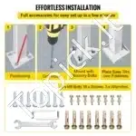 Laiptų turėklas 1–3 laipteliams, matinės baltos spalvos, komplekte tvirtinimo priedai - Image 5