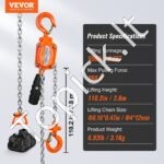 Mini rankinis grandininis keltuvas 0,25 t - Image 3