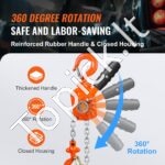 Mini rankinis grandininis keltuvas – 0,5 t talpa, 1,40 m kėlimo aukštis - Image 4