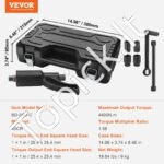 Momentų daugiklis 4800 Nm 1:58 su 25,4 mm kvadratine jungtimi – raktų komplektas su 4 lizdais - Image 3