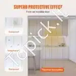 122 × 244 cm skaidri PVC juostinė durų užuolaida, komplekte 8 vnt. (2 mm storio) - Image 7