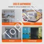 122 × 244 cm skaidri PVC juostinė durų užuolaida, komplekte 8 vnt. (2 mm storio) - Image 4