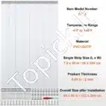 122 × 244 cm skaidri PVC juostinė durų užuolaida, komplekte 8 vnt. (2 mm storio) - Image 3